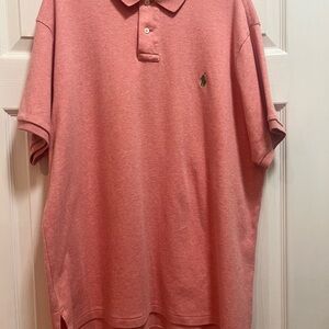Ralph Lauren Men's Polo Shirt pink soft cotton xl excellent